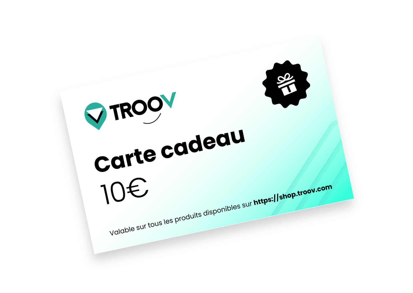 TROOV gift card - resistant and secure QR code labels
